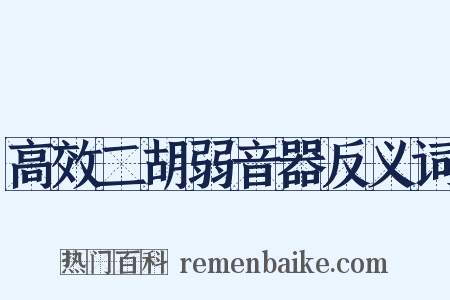 高效二胡弱音器反义词是什么意思的图片